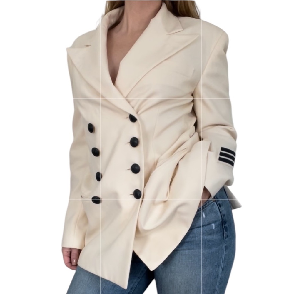Vintage Ralph Lauren Wool Captain Coat Patch Jacket